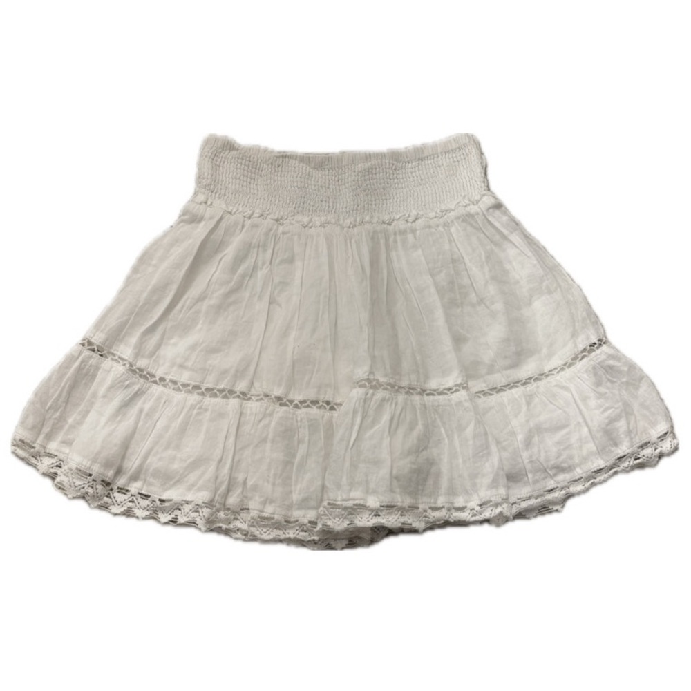 HIPPIE LAUNDRY SIZE X-SMALL WHITE LINEN SKIRT